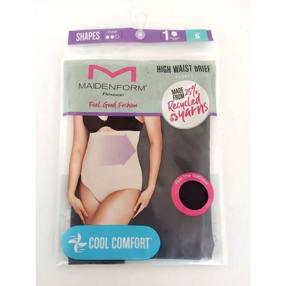 Maidenform Women's SMALL BLACK High Waist Brief Flexees - Picture 1 of 4